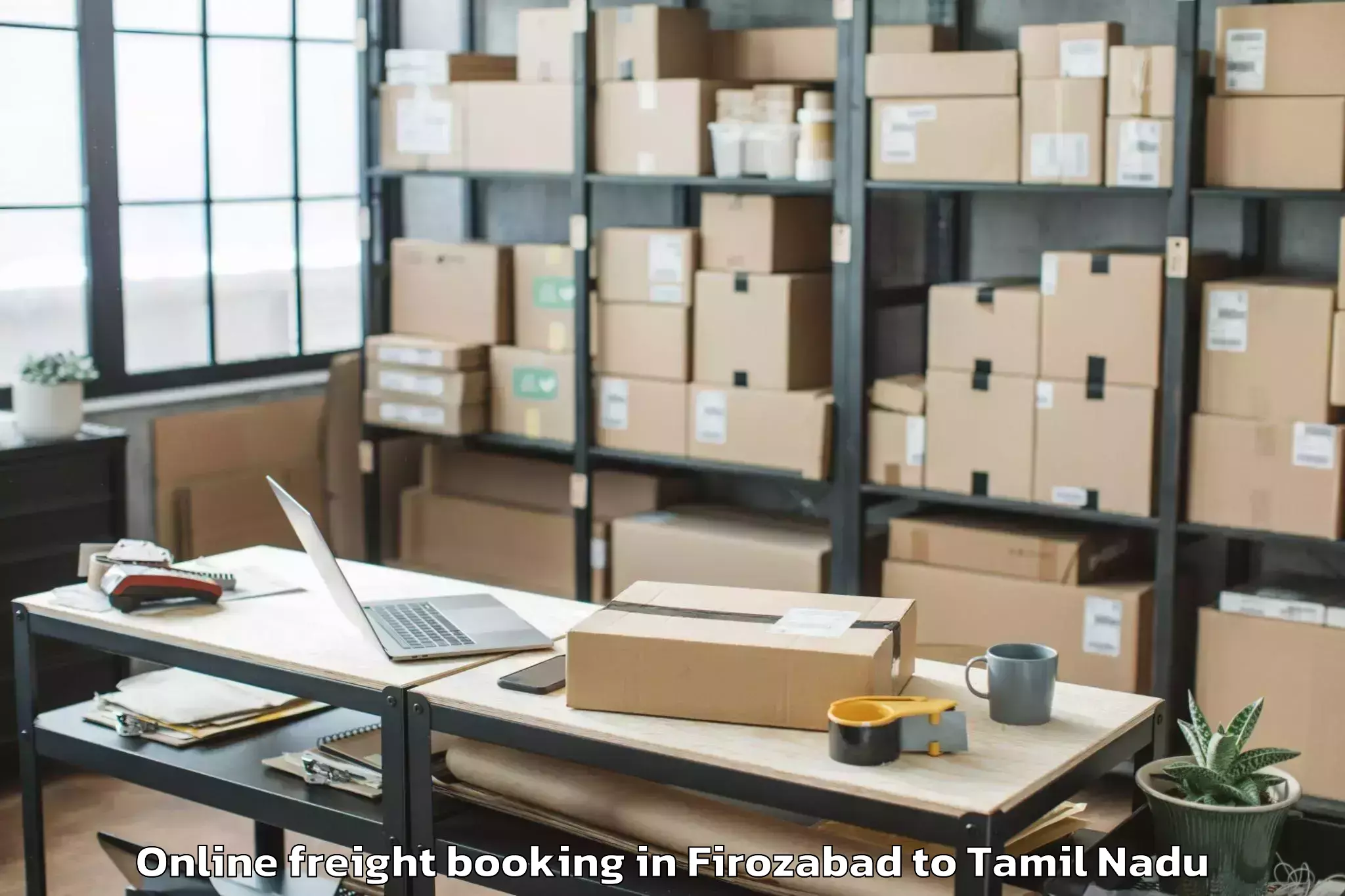 Reliable Firozabad to Perungudi Online Freight Booking